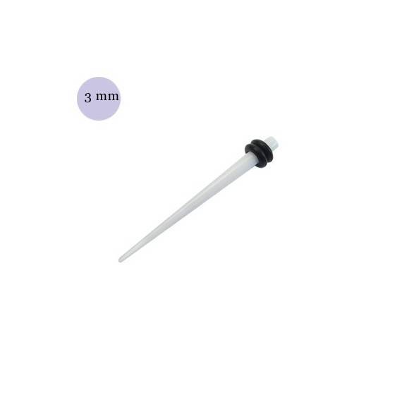 élargisseur d'oreille acrylique corne, 3mm. GX83-2