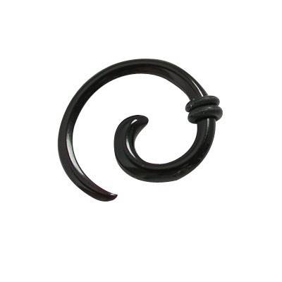 Dilatador oreja tipo espiral, 2,5mm, acrílico negro