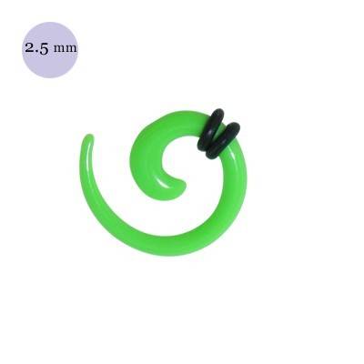 élargisseur d'oreille acrylique spirale, 2,5mm. GX12-8