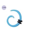 élargisseur d'oreille acrylique spirale, 3mm. GX12-10