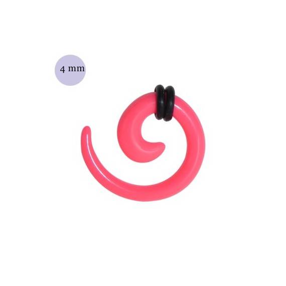 élargisseur d'oreille acrylique spirale, 4mm. GX12-14