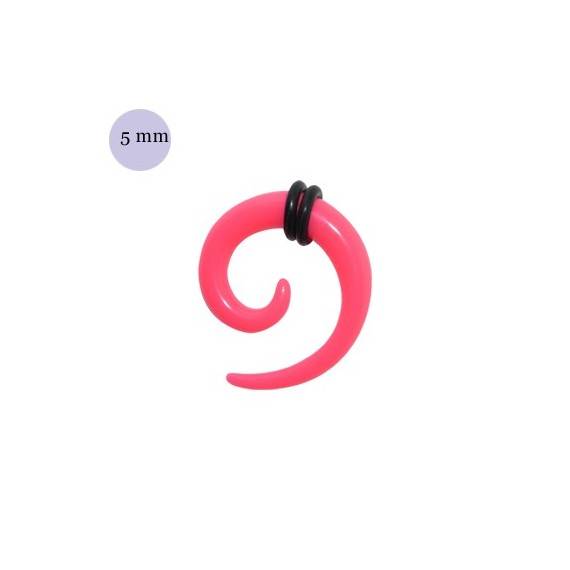élargisseur d'oreille acrylique spirale, 5mm. GX56-6