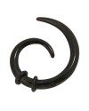 Dilatador oreja tipo espiral, 3mm, acrílico negro