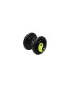 Faux écarteur d'oreille acrylique noir, 8mm diamètre. Vendu à l'unité