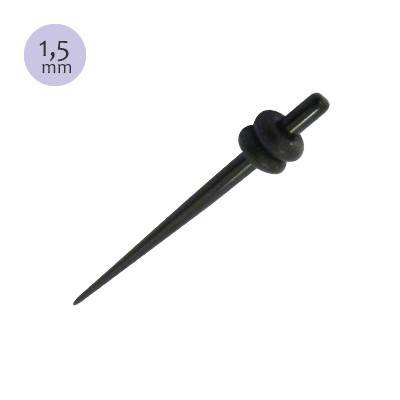 élargisseur d'oreille acrylique corne, 1,5mm. GX83-16