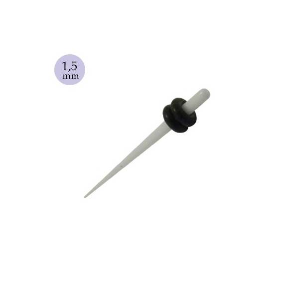 élargisseur d'oreille acrylique corne, 1,5mm. GX83-17