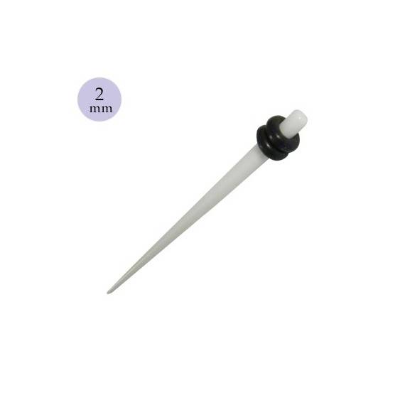 élargisseur d'oreille acrylique corne, 2mm. GX83-19