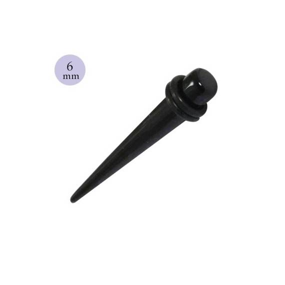 élargisseur d'oreille acrylique corne, 6mm. GX83-20