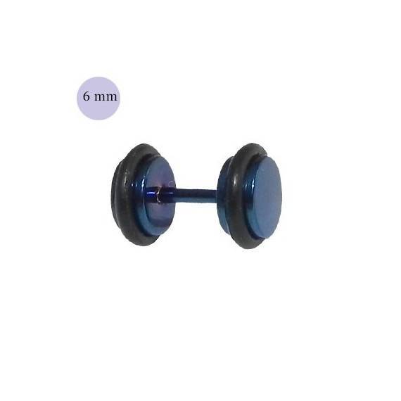 Dilatación falsa azul, 6mm de diámetro, con dos anillas de goma