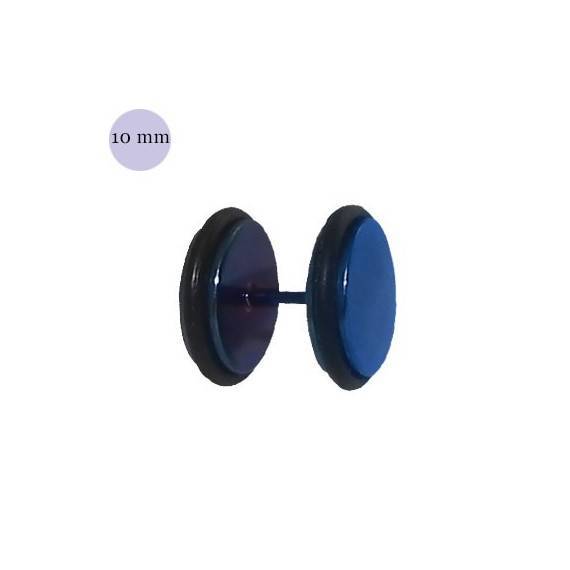 Dilatación falsa azul, 10mm de diámetro, con dos anillas de goma