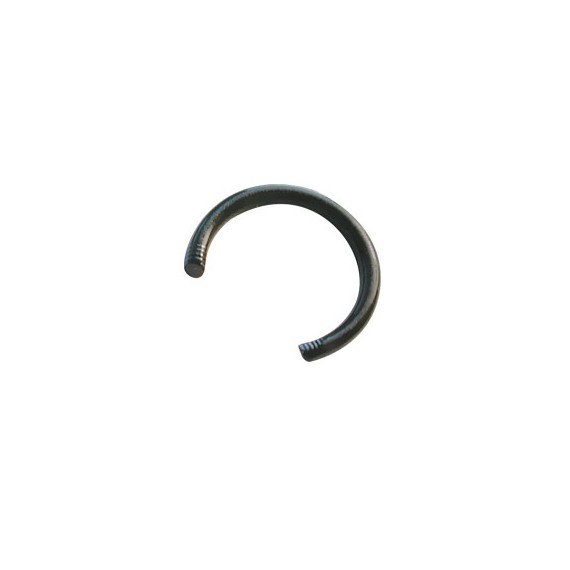 Piercing aro suelto negro sin bolas, 6mm de diámetro, 1,2mm de grosor