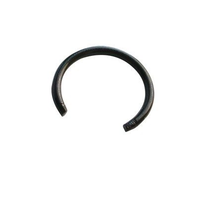 Piercing aro suelto negro sin bolas, 8mm de diámetro, 1,2mm de grosor