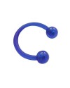 Aro abierto azul de plastico flexible, 8mm diámetro. GPE16-2