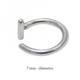 Piercing aro falso para la oreja, cartílago de acero quirúrgico, 7mm de diámetro