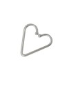 Piercing falso en forma de corazón para la oreja, tragus, helix, cartílago de plata 925