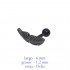 Piercing oreja, tragus, cartílago y lóbulo derecho, pluma negra 11mm de acero, largo 6mm