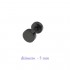 Dilatación falsa negra, 5mm de diámetro, acero negro anodizado