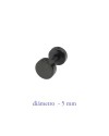 Dilatación falsa negra, 5mm de diámetro, acero negro anodizado
