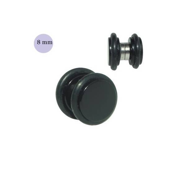 Faux écarteur magnétique, acrylique noir, 8mm, GM1-02