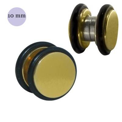 Faux écarteur magnétique, acier anodisé or, 10mm, GM3-13
