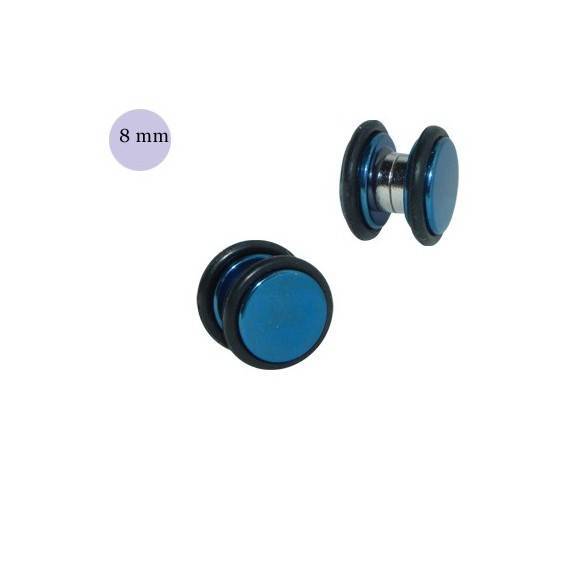Faux écarteur magnétique, acier anodisé bleue, 8mm, GM3-09