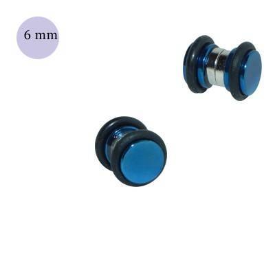 Faux écarteur magnétique, acier anodisé bleue, 6mm, GM3-08