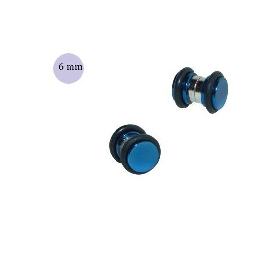 Faux écarteur magnétique, acier anodisé bleue, 6mm, GM3-08