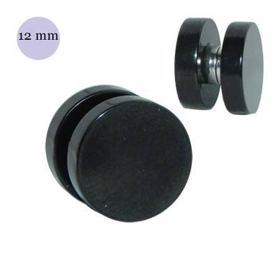 Faux écarteur magnétique, acier anodisé noir, 12mm, GM3-04