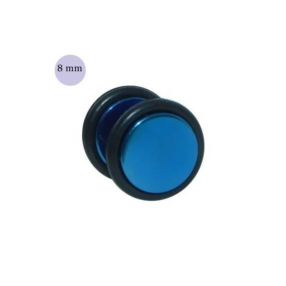 Dilatación falsa azul, 8mm de diámetro, con dos anillas de goma