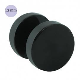 Dilatación falsa negra, 12mm de diámetro, acero negro anodizado