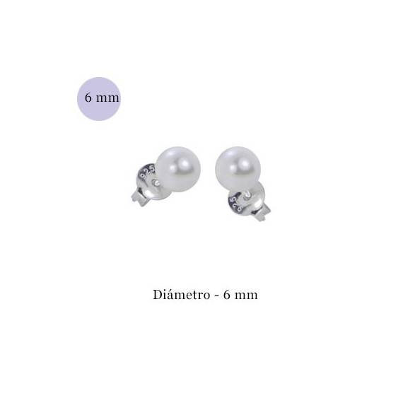 Imitations perles en argent 6mm, ORE3-1
