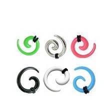 élargisseurs d'oreille acrylique spirale